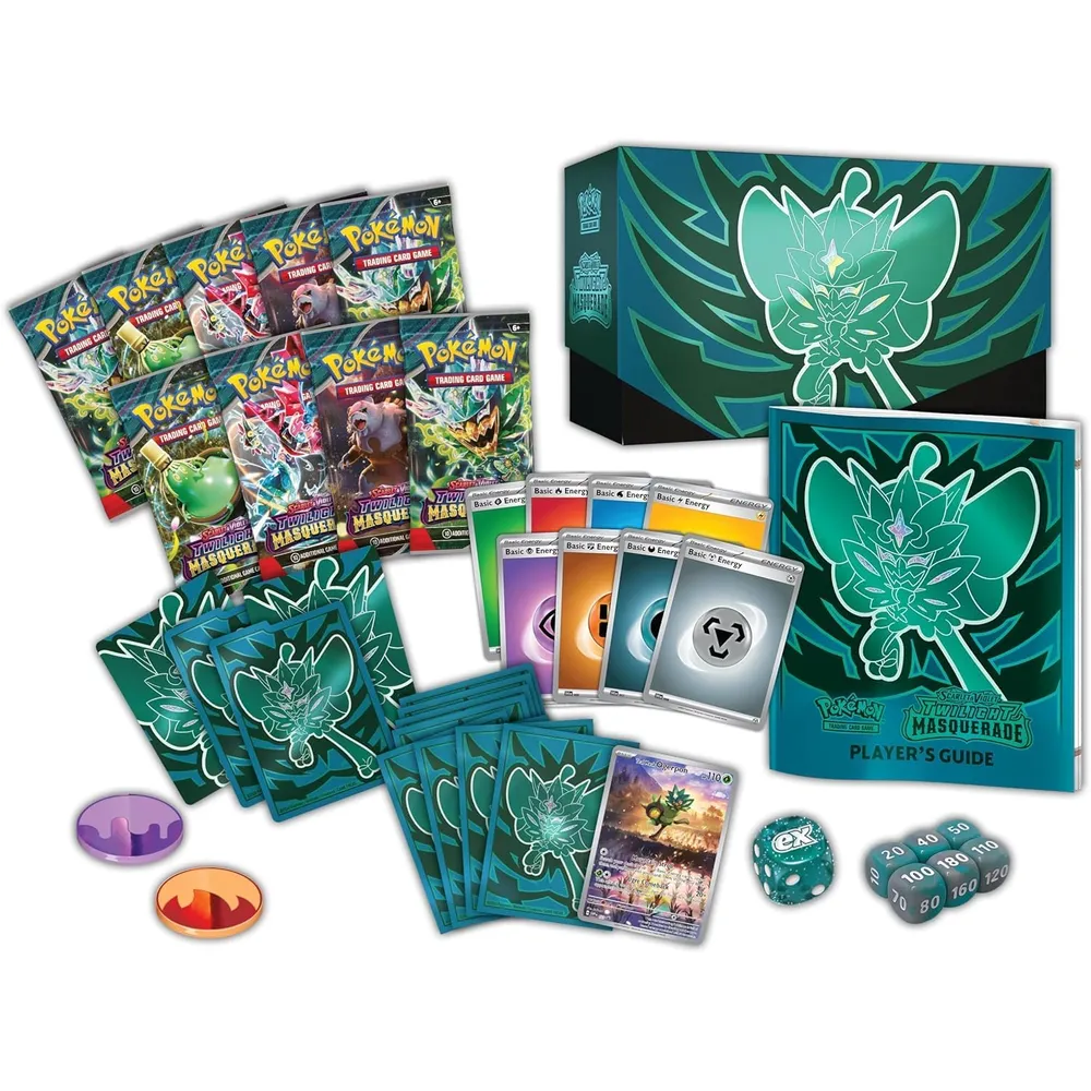 JUEGO DE CARTAS POKÉMON TCG SCARLET & VIOLET TWILIGHT MASQUERADE ELITE TRAINER BOX (INGLÉS)