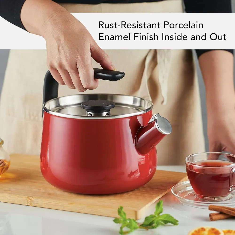 KITCHENAID KEK1222ER, TETERA SILBANTE ESMALTADA 2 QT | ROJO IMPERIO