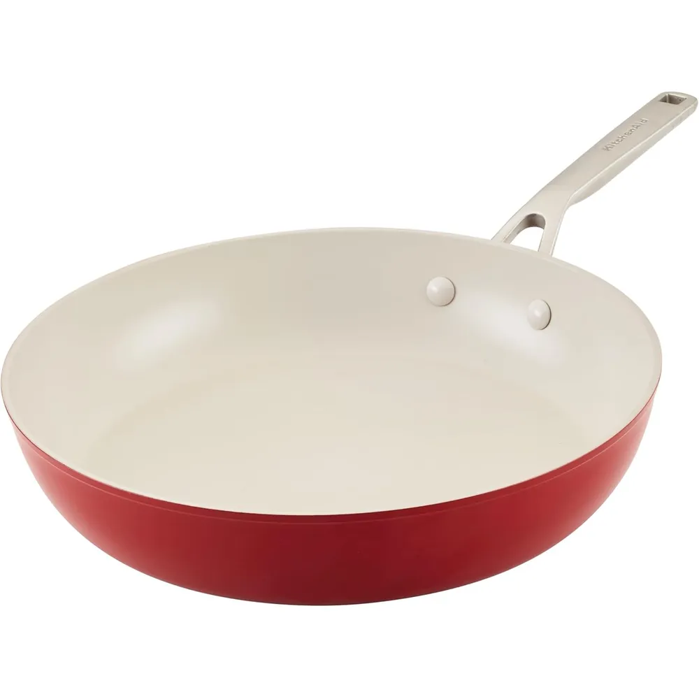 KitchenAid sartén cerámica anodizada dura 12.25 in / 31 cm | Rojo imperio