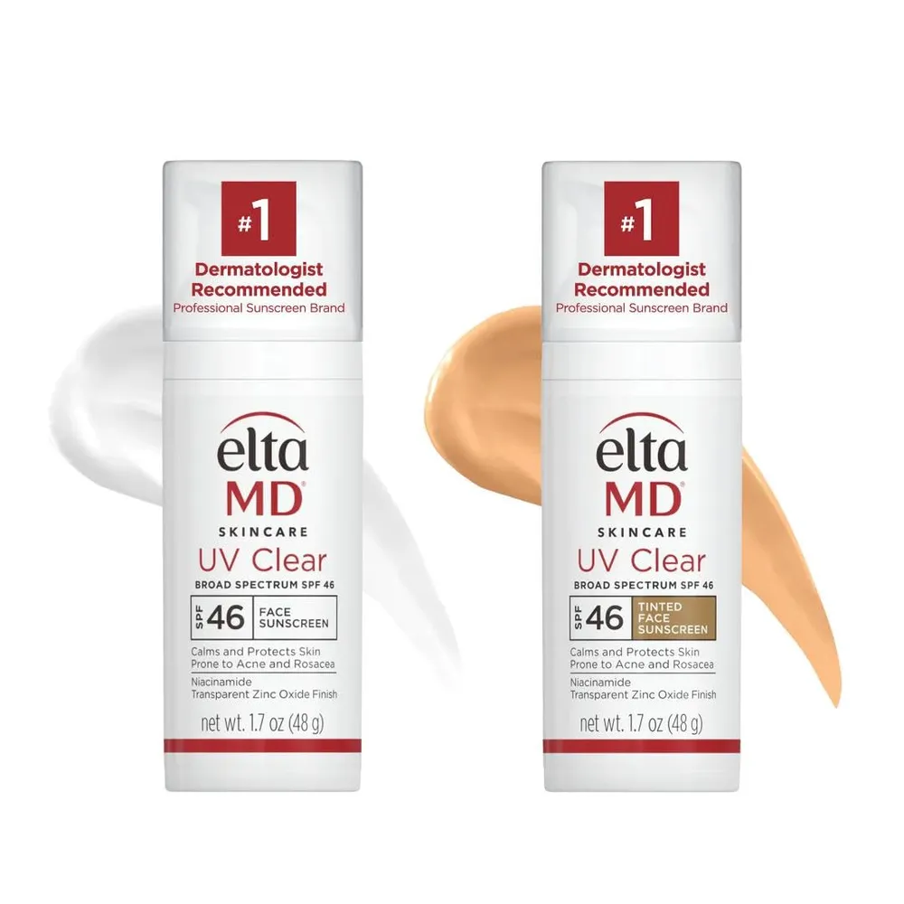 Protector solar facial transparente pack 2 EltaMD 1.7 oz / 48 gr | Untinted & Tinted