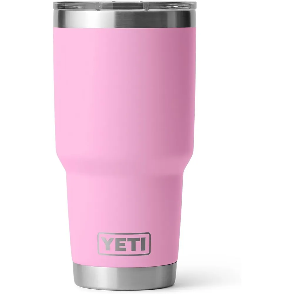 YETI Rambler Vaso de 30 oz de acero inoxidable y tapa MagSlider color rosado