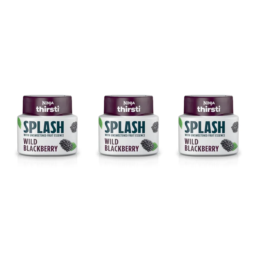 NINJA THIRSTI GOTAS SPLASH MORA SILVESTRE SIN AZÚCAR 20 BEBIDAS 355 ML |PACK X3