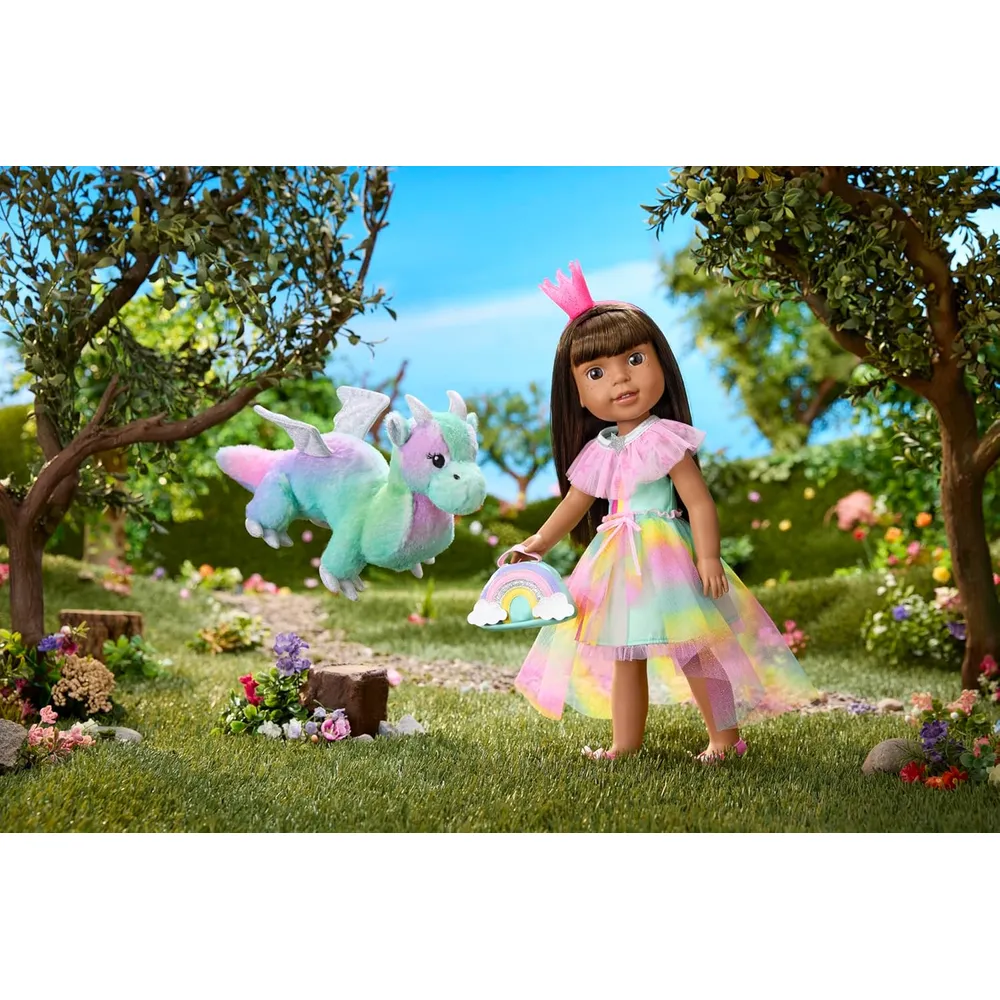 AMERICAN GIRL Welliewishers Ashlyn muñeca 14,5"/37 cm con dragona y accesorios