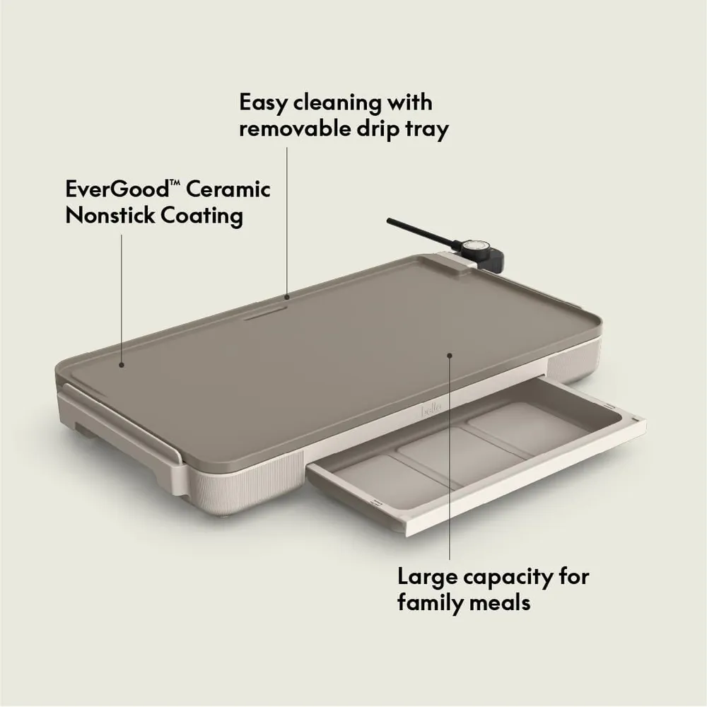 PLANCHA ELÉCTRICA DE 30 × 56 CM CON BANDEJA