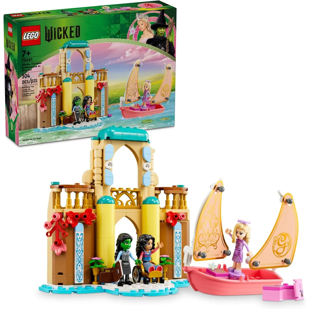 LEGO WICKED GLINDA, ELPHABA Y NESSAROSE UNIVERSIDAD SHIZ