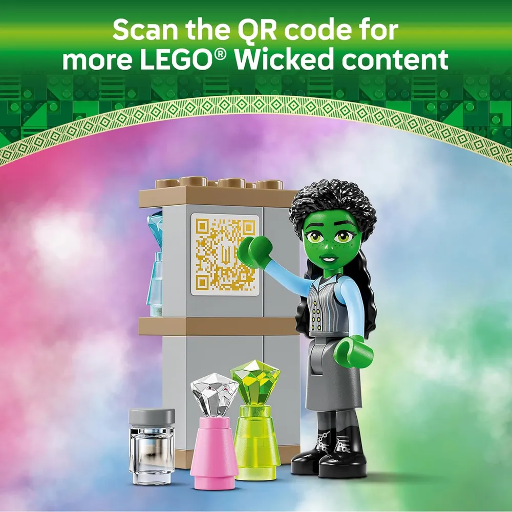 LEGO WICKED GLINDA, ELPHABA Y NESSAROSE UNIVERSIDAD SHIZ
