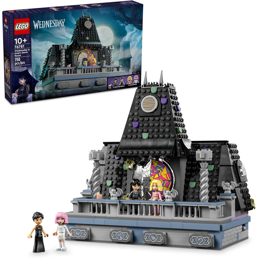 Lego Wednesday Addams, habitación de Wednesday y Enid con 4 minifiguras