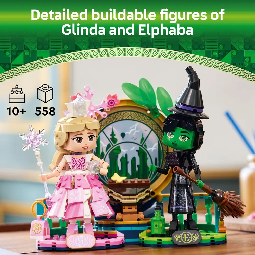 Lego Wicked figuras de Elphaba y Glinda, juguete de construcción para niños