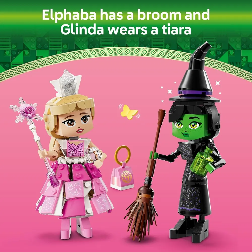 Lego Wicked figuras de Elphaba y Glinda, juguete de construcción para niños