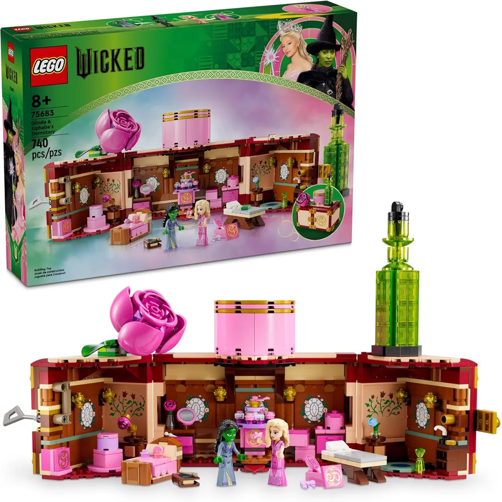 Lego Wicked El dormitorio de Glinda y Elphaba, casa de muñecas para niños