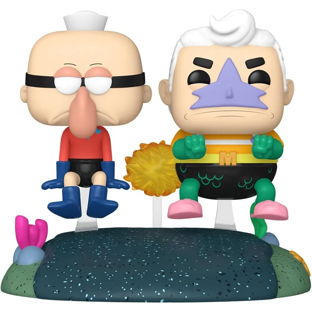Funko Pop | Hombre Sirena y Chico Percebe con Coche Invisible de Bod Esponja