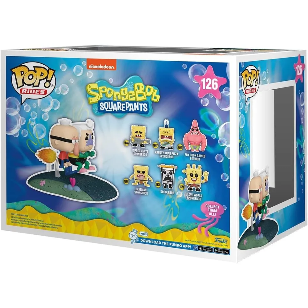 Funko Pop | Hombre Sirena y Chico Percebe con Coche Invisible de Bod Esponja