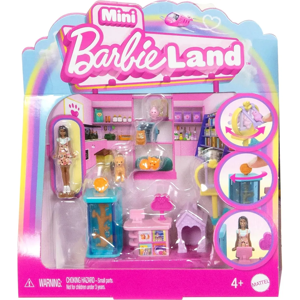 BARBIE MINI BARBIELAND SET MASCOTAS CON ACCESORIOS