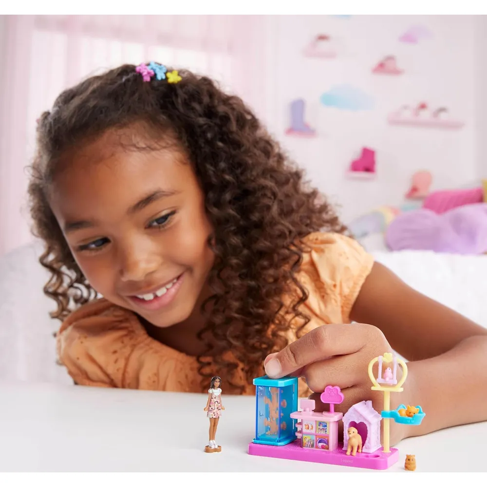 BARBIE MINI BARBIELAND SET MASCOTAS CON ACCESORIOS