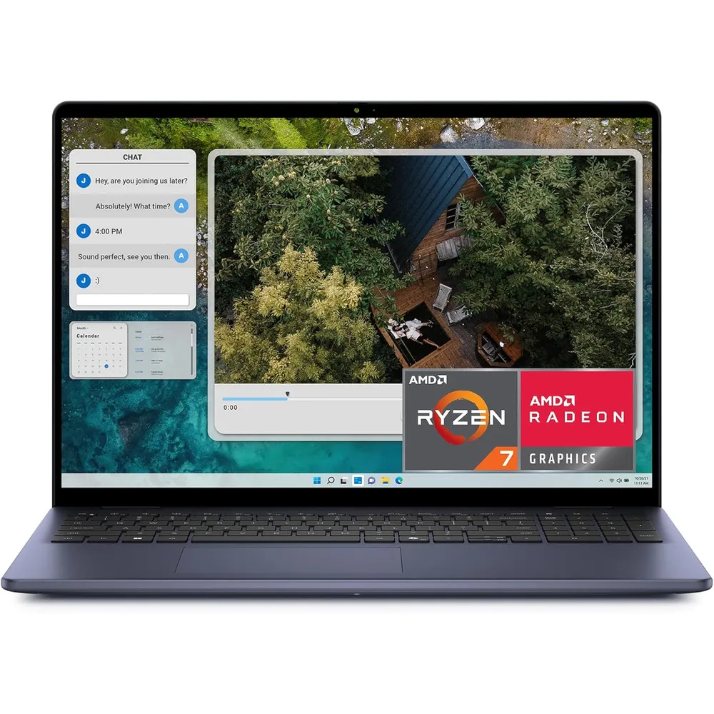 LAPTOP INSPIRON 16 RYZEN 7-8840U DELL 16" 1TB SSD 16GB RAM W11 - TECLADO INGLÉS | MIDNIGHT BLUE