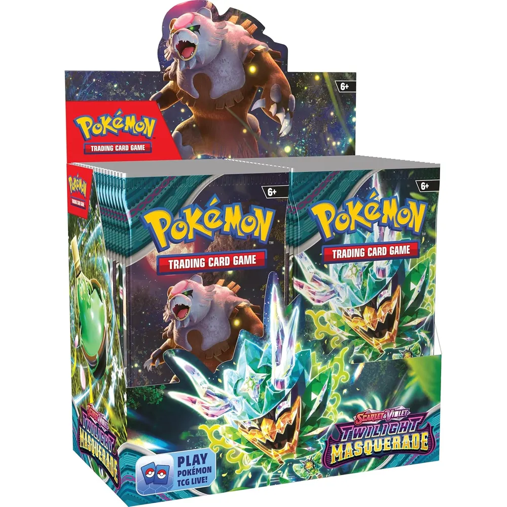 JUEGO DE CARTAS POKÉMON TCG SCARLET & VIOLET TWILIGHT MASQUERADE BOOSTER DISPLAY BOX 36 PACKS (INGLÉS)
