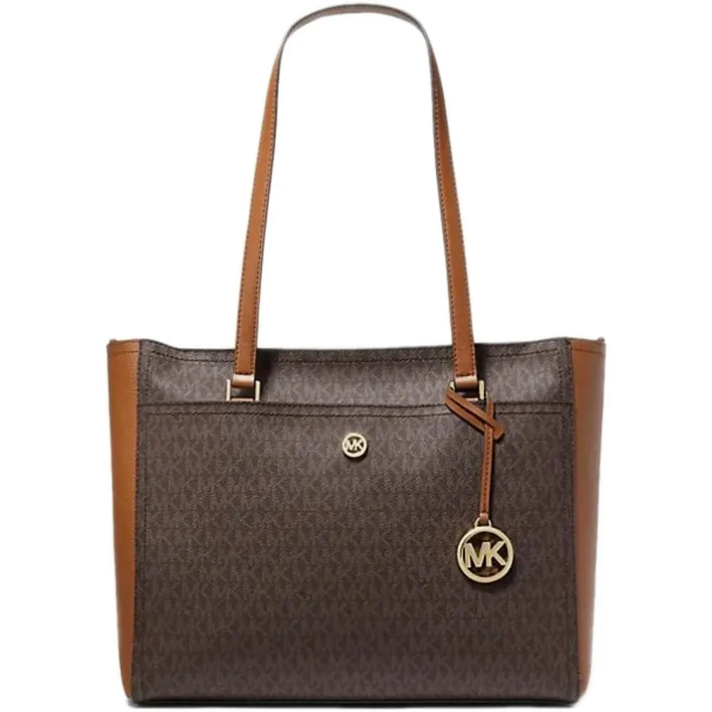 Michael Kors | Set Maisie 3in1 Tote + Crossbody + Wristlet MK Signature | Marrón