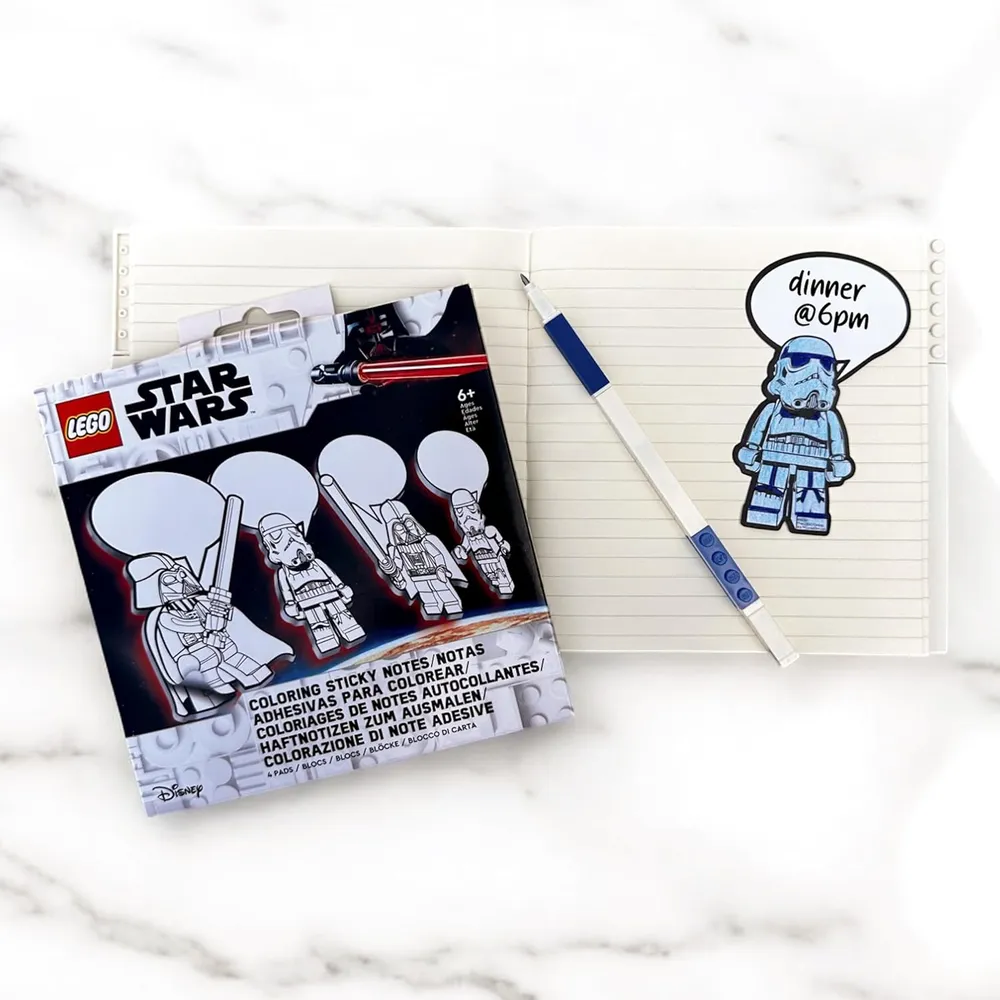 Lego Star Wars notas adhesivas Darth Vader para colorear