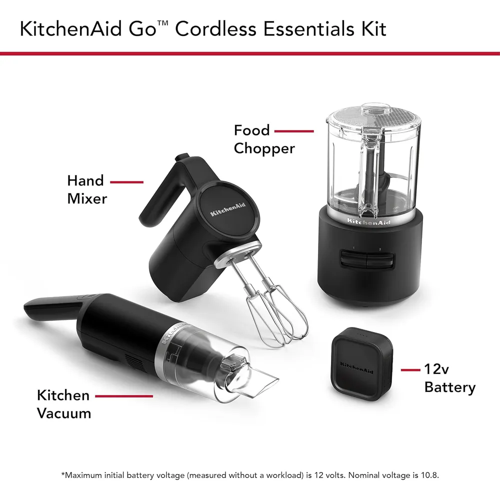 KITCHENAID, PAQUETE INALÁMBRICO GO CON BATIDORA DE MANO | NEGRO