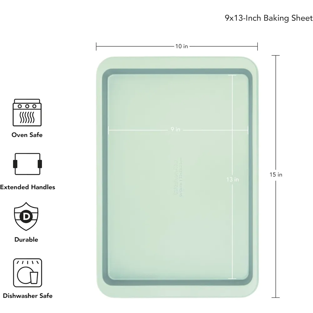 KitchenAid bandeja para hornear 9 x 13 in / 23 x 33 cm, acero | Pistacho