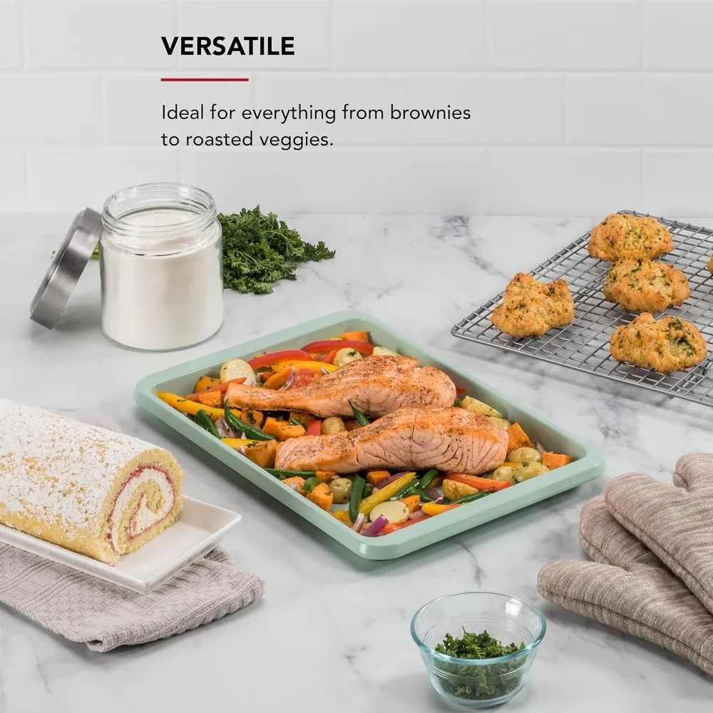 KitchenAid bandeja para hornear 9 x 13 in / 23 x 33 cm, acero | Pistacho