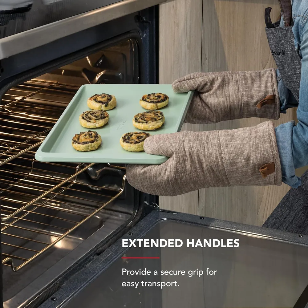 KitchenAid bandeja para galletas antiadherente 25x38 cm, acero suizo | Pistacho