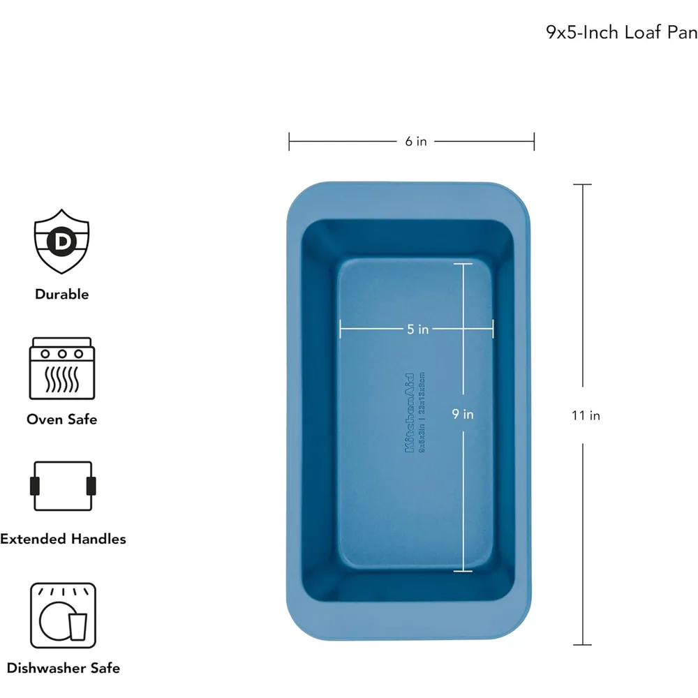 KitchenAid molde para pan antiadherente 23x13 cm, acero | Terciopelo azul