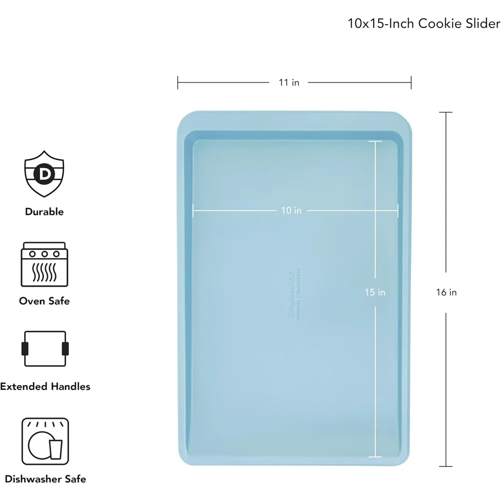 KitchenAid bandeja para galletas antiadherente 25x38 cm, acero| Agua mineral