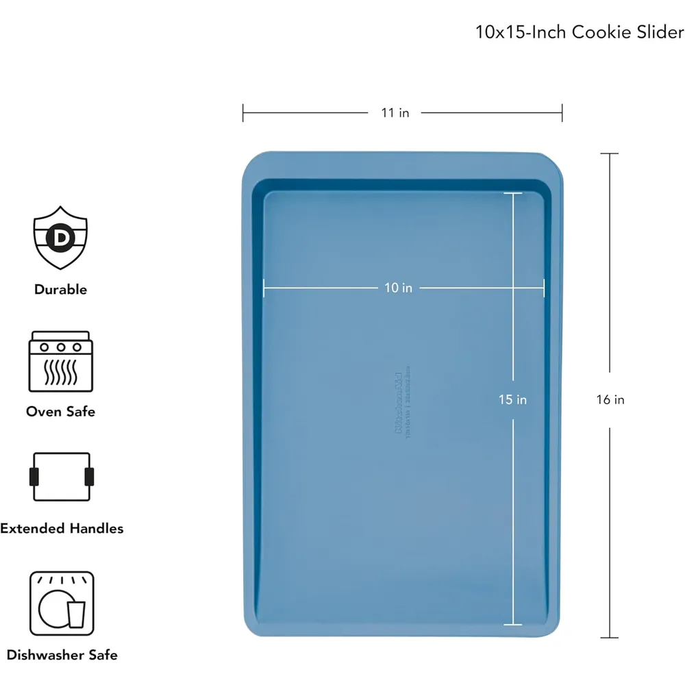 KitchenAid bandeja para galletas 25x38 cm, acero aluminizado | Terciopelo azul