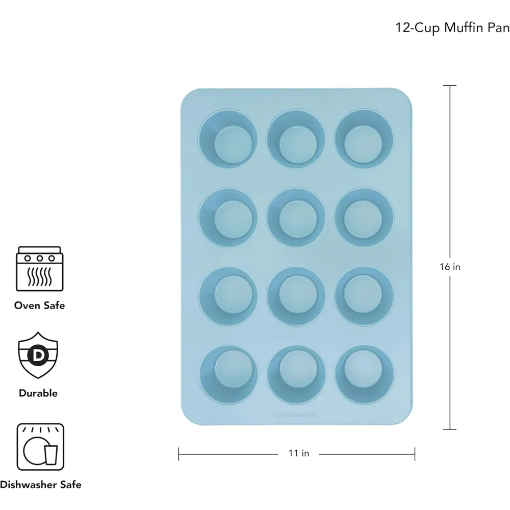 KitchenAid molde para magdalenas 12 tazas / 1.4 l, acero | Agua mineral