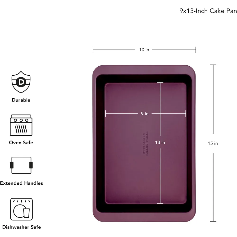 KitchenAid molde para tartas 23x33 cm, acero aluminizado | Remolacha
