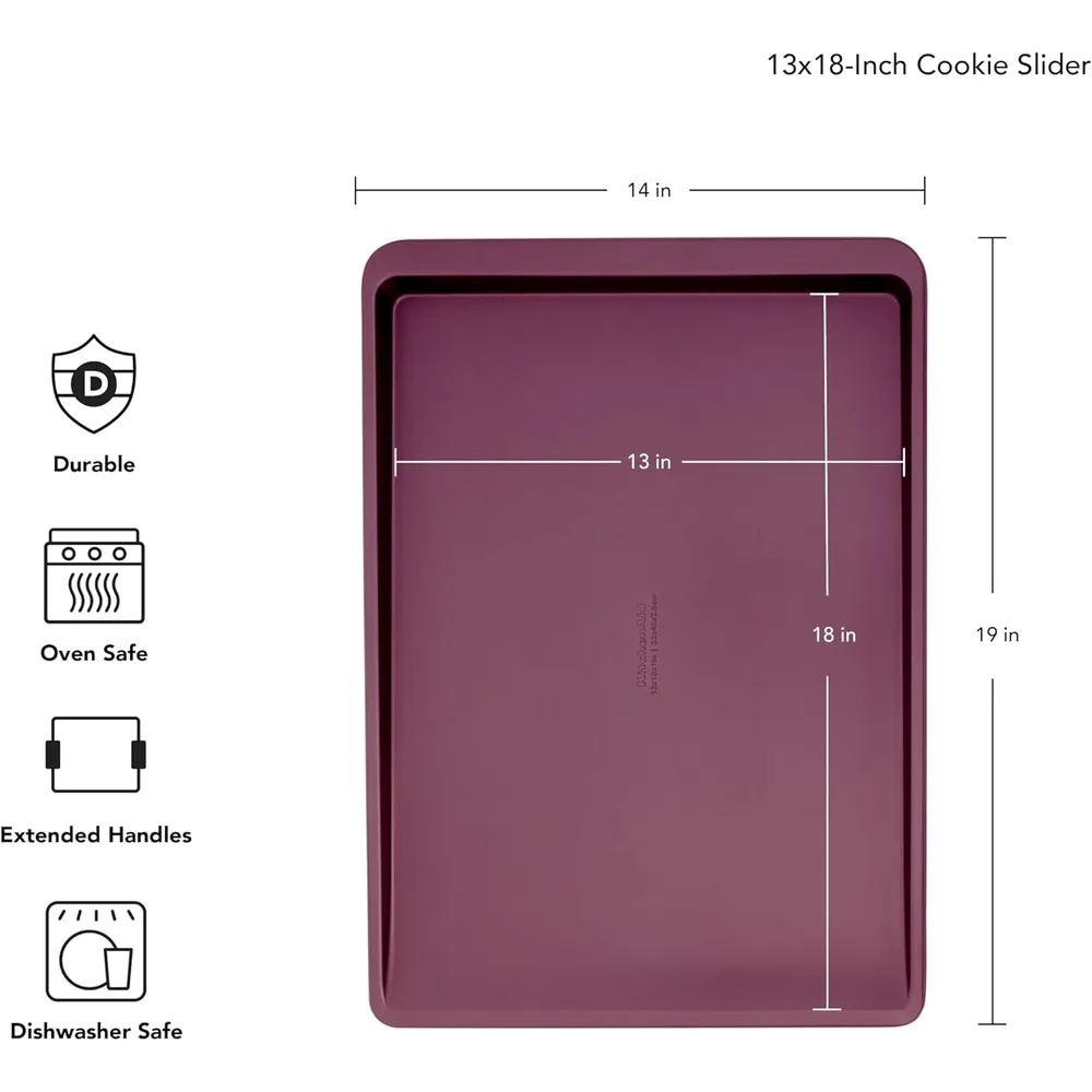 KitchenAid bandeja para galletas antiadherente 33x46 cm, acero | Remolacha