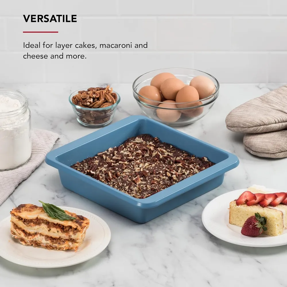 KitchenAid molde cuadrado para pasteles 23 cm, acero | Terciopelo azul