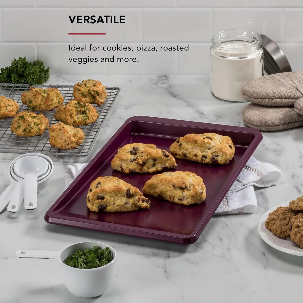KitchenAid bandeja para galletas antiadherente 25x38 cm, acero | Remolacha