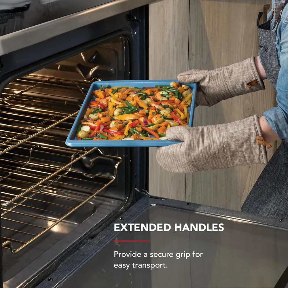 KitchenAid bandeja para hornear antiadherente 33x46 cm, acero | Terciopelo azul