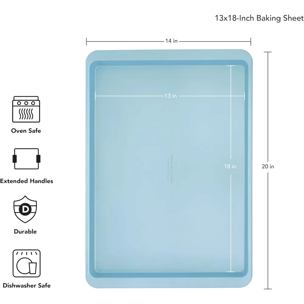 KitchenAid bandeja para hornear antiadherente 33x46 cm, acero | Agua mineral