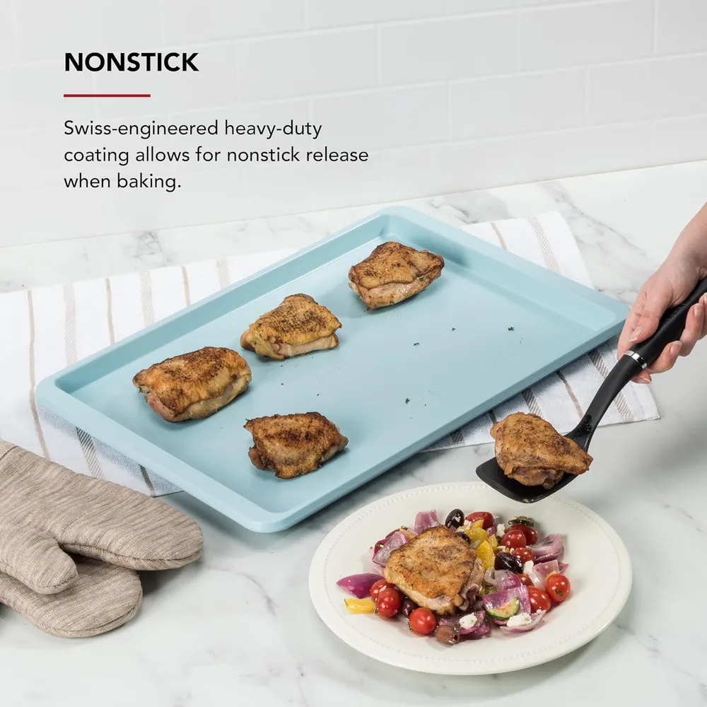 KitchenAid bandeja para hornear antiadherente 33x46 cm, acero | Agua mineral