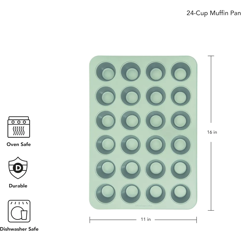 KitchenAid molde para mini muffins 24 tazas / 2.8 l, acero | Pistacho