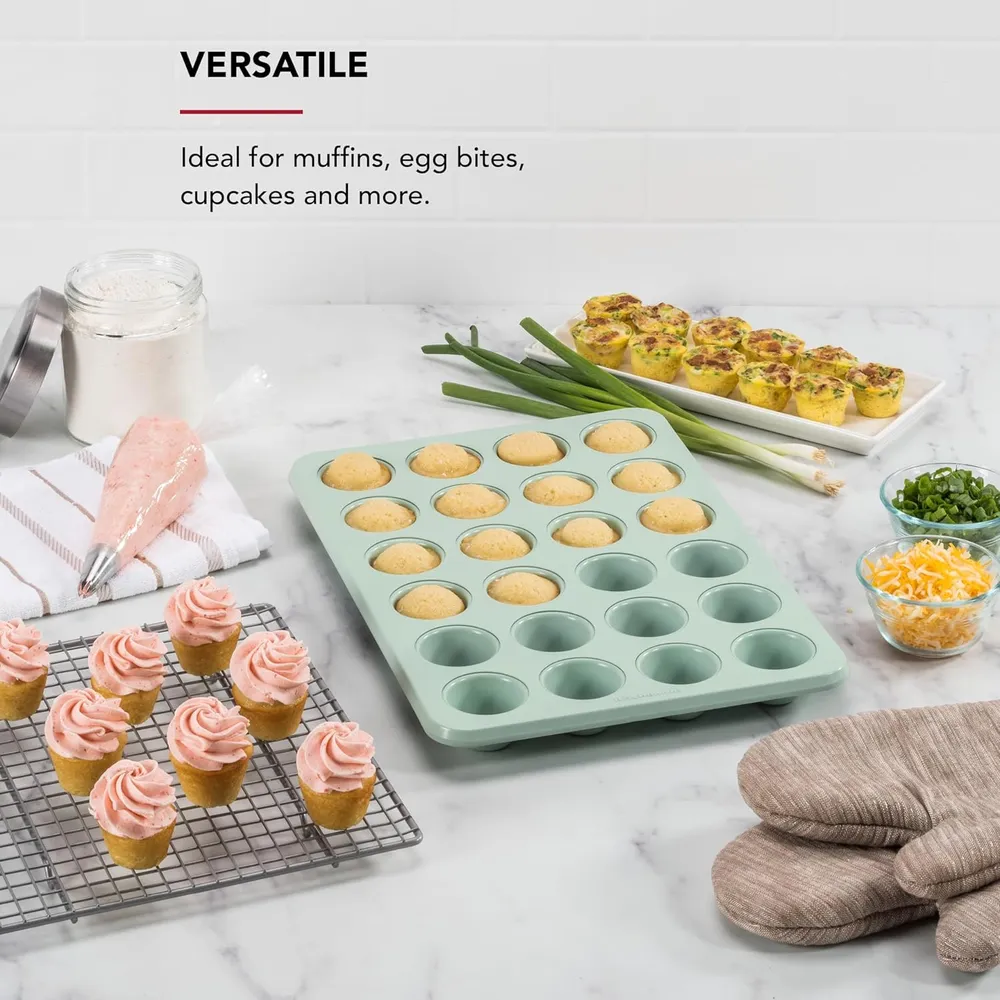 KitchenAid molde para mini muffins 24 tazas / 2.8 l, acero | Pistacho