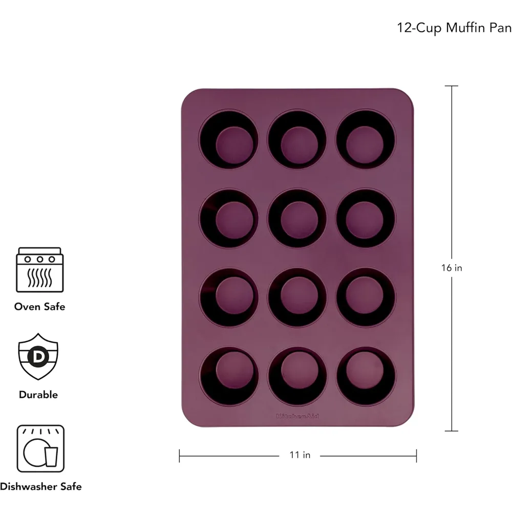 KitchenAid molde para muffins 12 tazas / 1.4 l, acero aluminizado | Remolacha