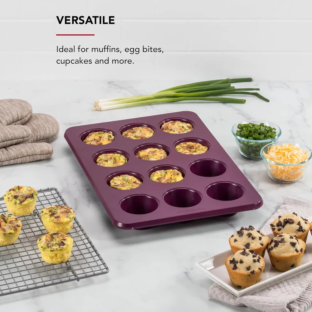 KitchenAid molde para muffins 12 tazas / 1.4 l, acero aluminizado | Remolacha