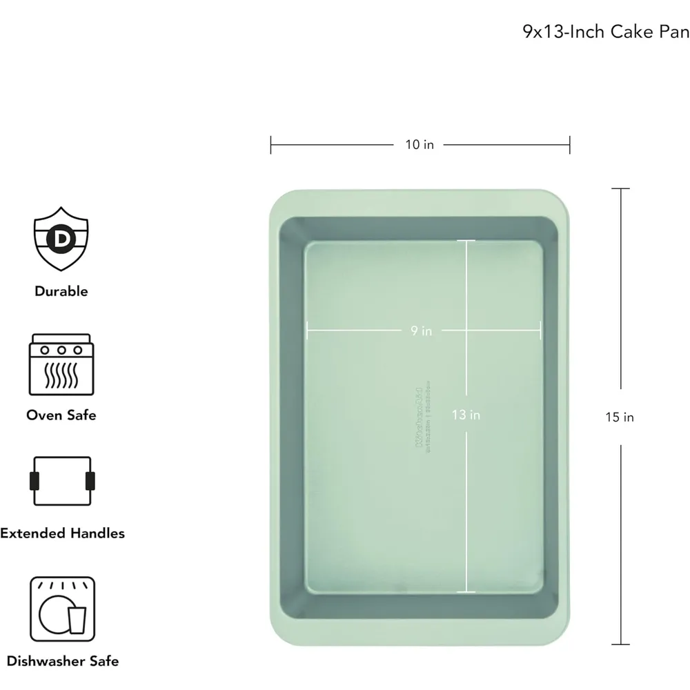 KitchenAid molde para pasteles 23x33 cm, acero aluminizado | Pistacho