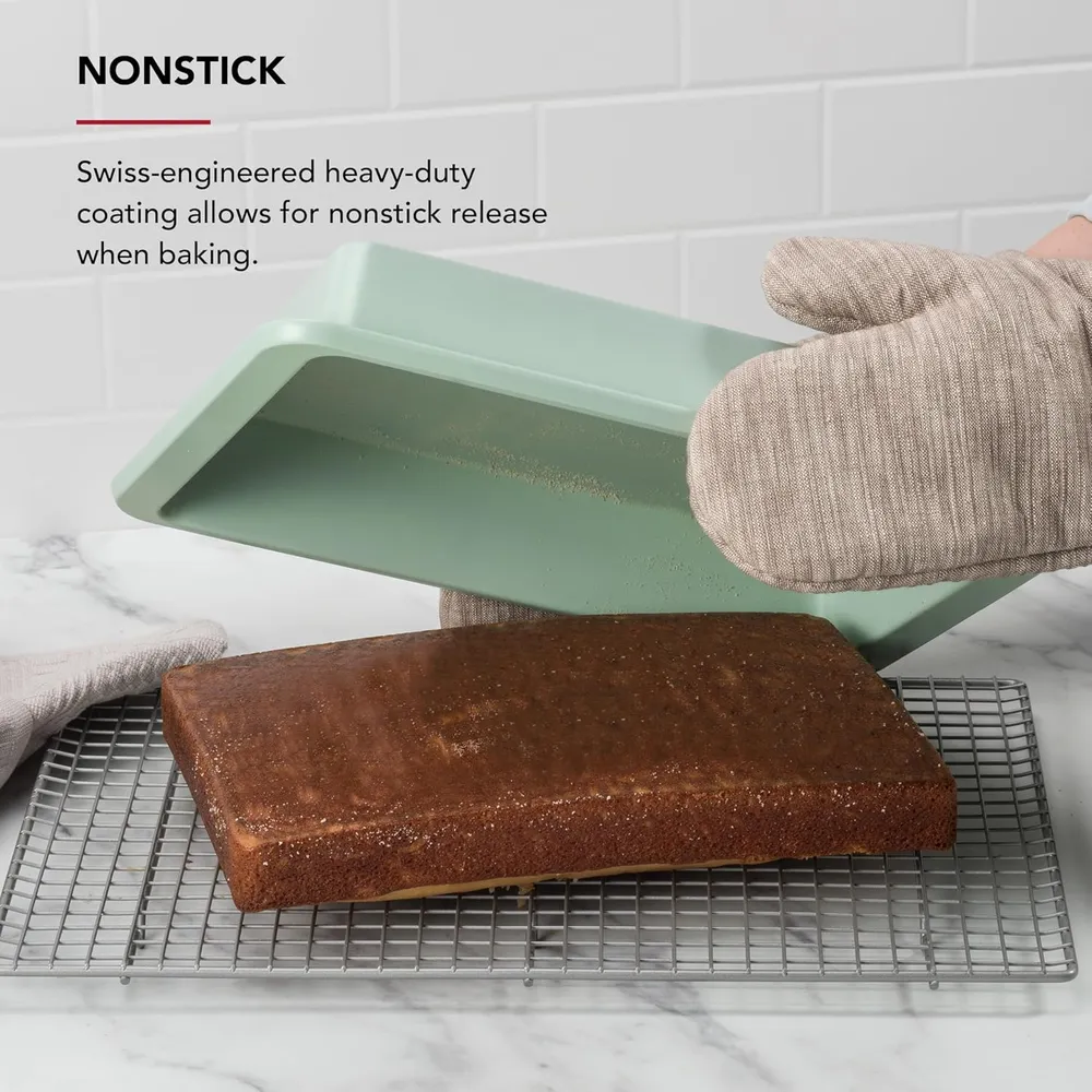 KitchenAid molde para pasteles 23x33 cm, acero aluminizado | Pistacho