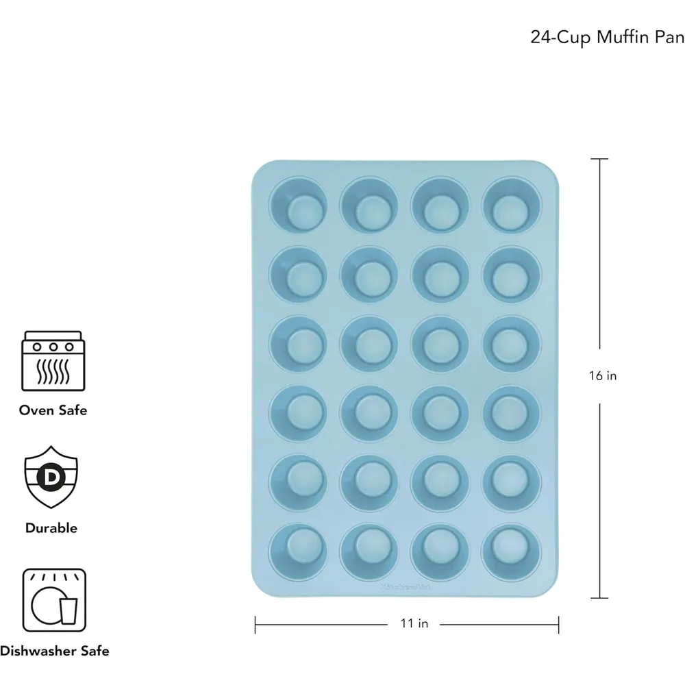 KitchenAid molde para mini muffins 24 tazas / 2.8 l, acero | Agua mineral