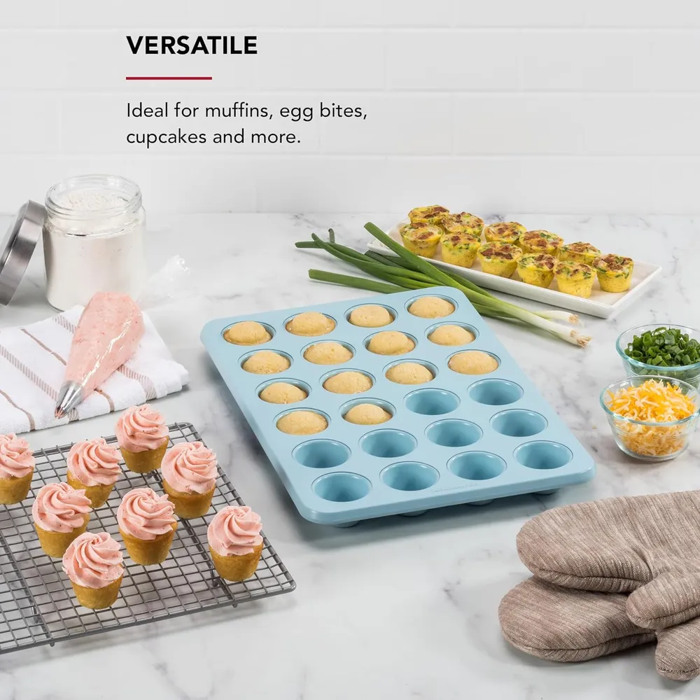 KitchenAid molde para mini muffins 24 tazas / 2.8 l, acero | Agua mineral