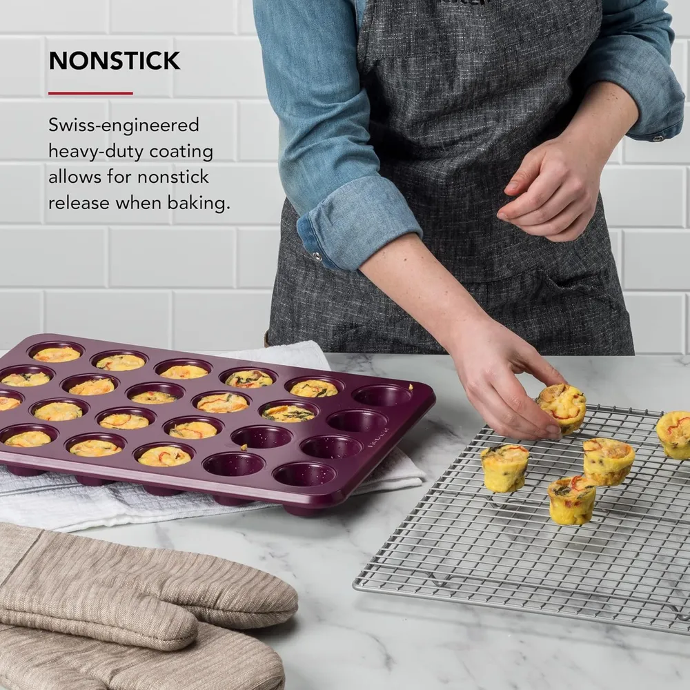 KitchenAid molde para mini muffins 24 tazas / 2.8 l, acero | Remolacha