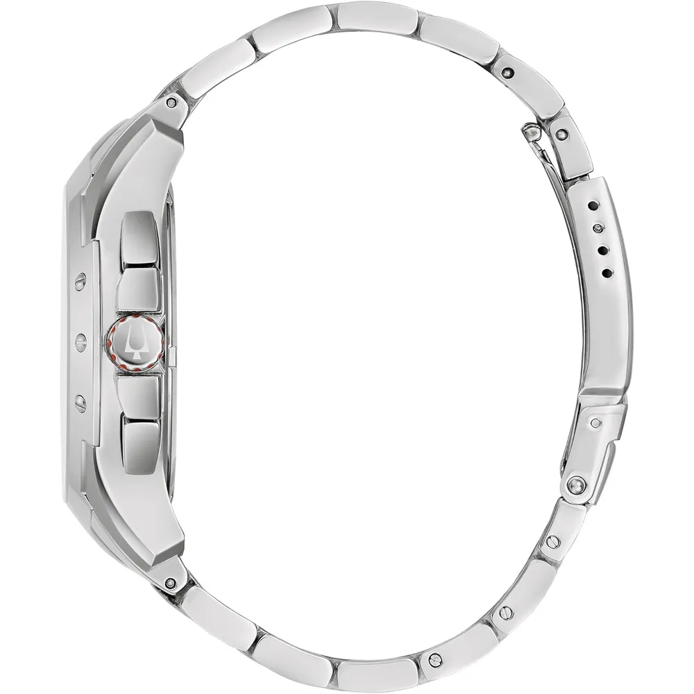 Bulova reloj Marine Star hombre cronógrafo cuarzo 6 agujas acero | Plata