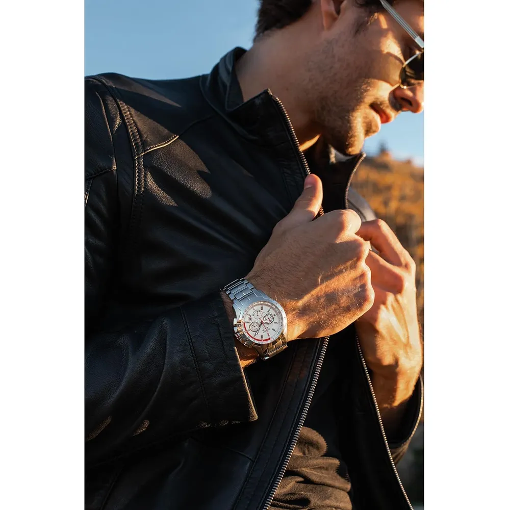Bulova reloj Marine Star hombre cronógrafo cuarzo 6 agujas acero | Plata