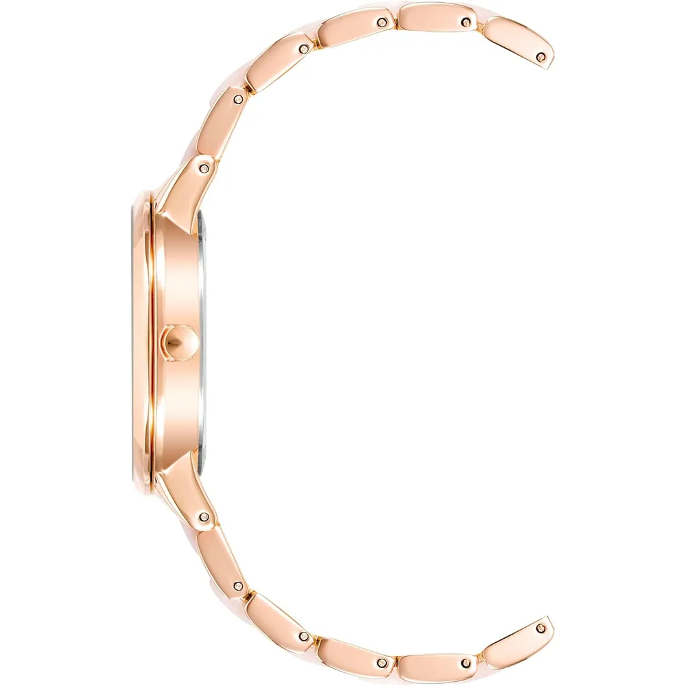 Anne Klein AK/1413LBSV reloj para mujer con pulsera de resina | 37 mm - Oro rosa/cobre