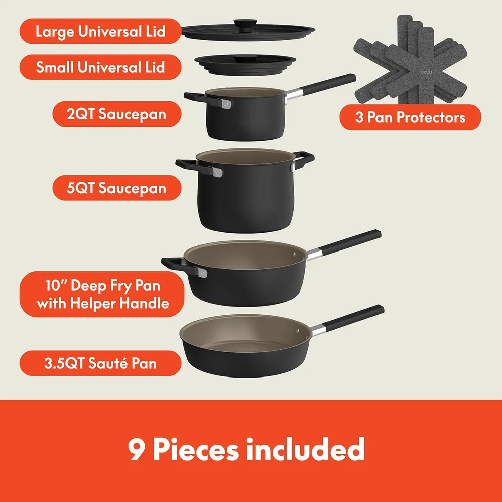 JUEGO DE COCINA BELLA 9 PIEZAS CERÁMICA